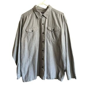 Patagonia blue check long sleeve organic cotton daily button shirt Mens L